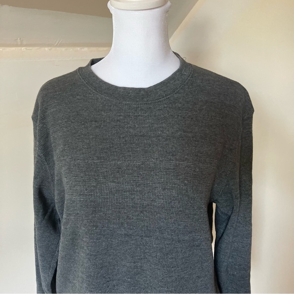 Men’s Beverly Hills Polo Club Charcoal Gray Long Sleeve Thermal Tshirt size Lg - Picture 2 of 5